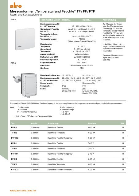 Produktkatalog 2011 2012 - ALRE