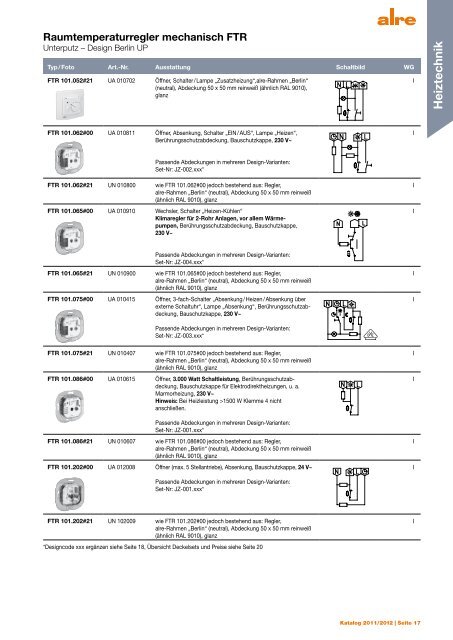 Produktkatalog 2011 2012 - ALRE