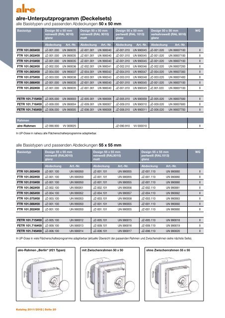 Produktkatalog 2011 2012 - ALRE