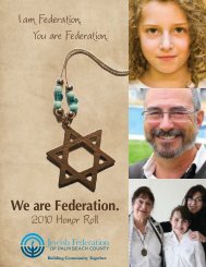 I am Federation. You are Federation. 2010 Honor Roll - The Jewish ...