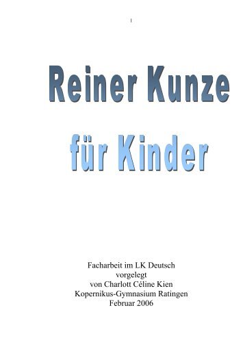 Facharbeit im LK Deutsch vorgelegt von Charlott Céline Kien ...