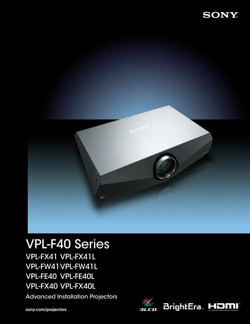 VPL-F40 Series - Sony