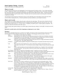 Static Ignition Timing - General