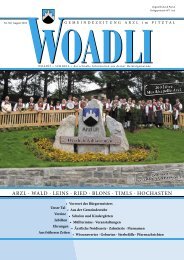 Woadli Nr. 58 - August 2010.pdf - Gemeinde Arzl im Pitztal - Land Tirol