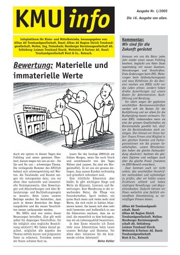 Bewertung: Materielle und immaterielle Werte - Alltax AG