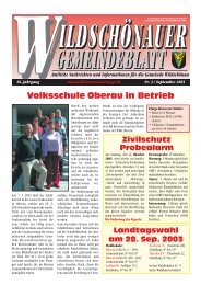 Wildschönauer Gemeindeblatt - Gemeinde Wildschönau - Land Tirol