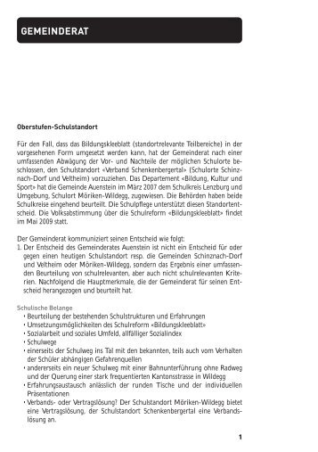 Dokument (PDF) - Gemeinde Auenstein