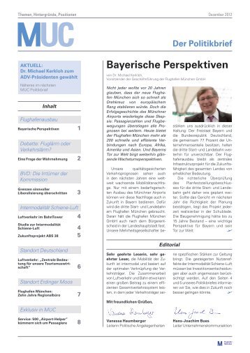 Politikbrief 12/03 - Dezember 2012 (pdf) - Flughafen München