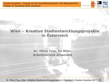 Präsentation Dr. Oliver Frey - Wirtschaftsförderung Dortmund