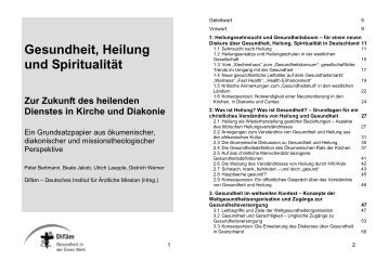 Gesundheit, Heilung und Spiritualität - Deutsches Institut für ...