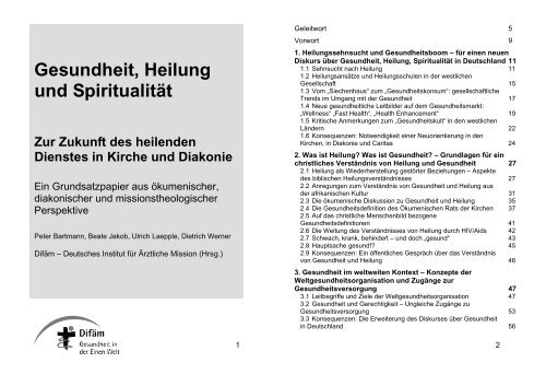 Gesundheit, Heilung und Spiritualität - Deutsches Institut für ...