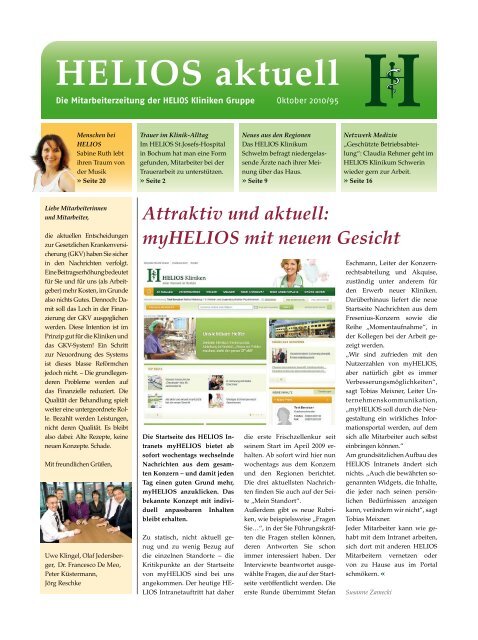 myHELIOS mit neuem Gesicht - HELIOS Kliniken GmbH