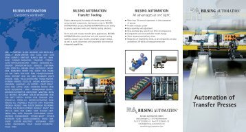 Automation of Transfer Presses - Bilsing Automation