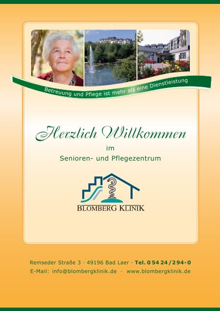 Hausprospekt Blomberg-Klinik - Gemeinde Bad Laer