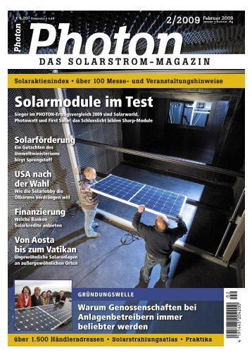 Solarmodule im Test - Genossenschaftsverband Weser-Ems eV ...