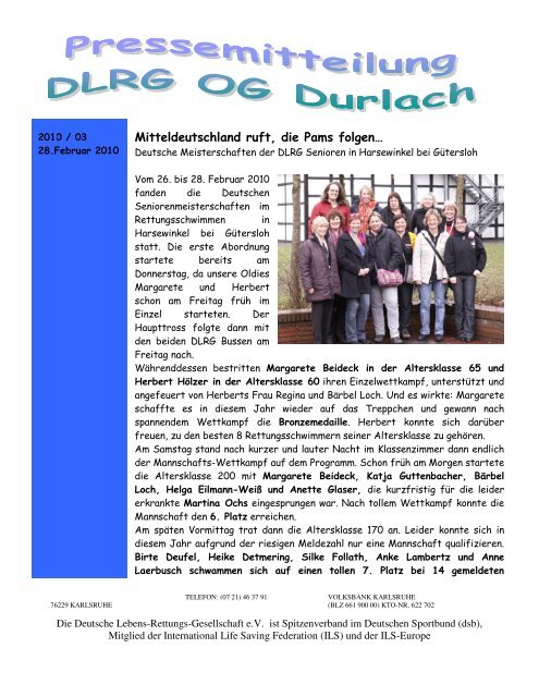2010 03 - DLRG Ortsgruppe Durlach