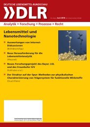 Lebensmittel und Nanotechnologie - DLR Online: Deutsche ...