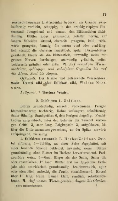 FLORA: Joseph Karl Maly: "Systematische Beschreibung der in