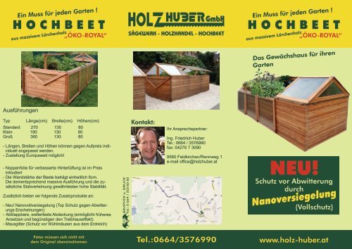 Hochbeet Öko Royal von Holz Huber in Feldkirchen