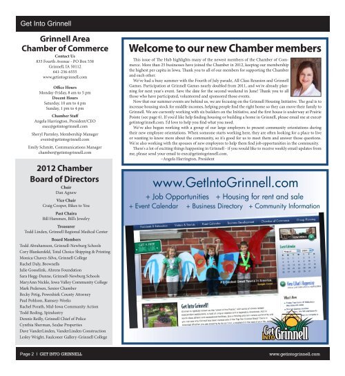 The Hub - Grinnell Area Chamber of Commerce