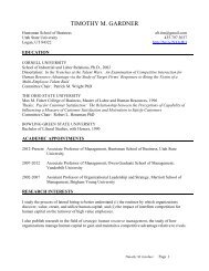 Resume - Jon M. Huntsman School of Business - Utah State University