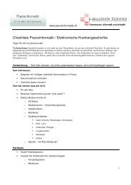 Checkliste Praxisinformatik / Elektronische Krankengeschichte