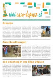 Grenzen Anschlusslösungen Job Coaching in der Casa Depuoz