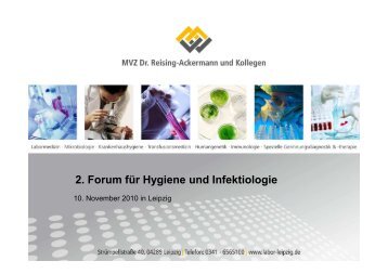 2. Forum für Hygiene und Infektiologie - Labor Dr. Reising ...