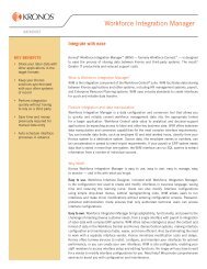 Workforce Integration Manager Datasheet