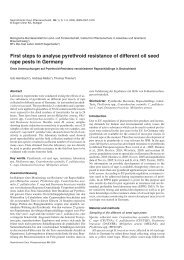 First steps to analyse pyrethroid resistance of different oil seed rape ...