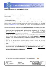 Wichtige Information zum Neuen Muster 10 ... - Labor Schubach