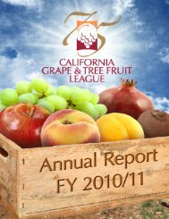 California Grape & Tree Fruit League Annual Report 2010/11 FY