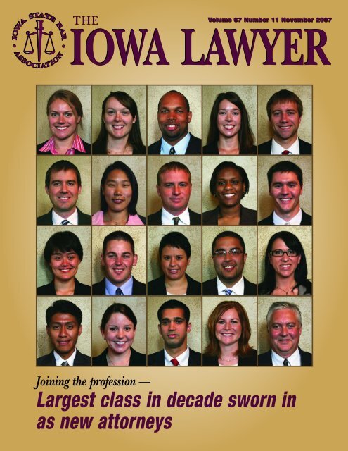 Largest class in decade sworn in as new - The Iowa State Bar ...