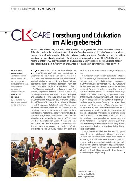 Nr. 2/2012 (pdf) - Kinderärzte Schweiz