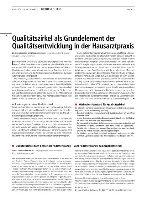 Nr. 2/2012 (pdf) - Kinderärzte Schweiz