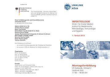 1 tertial 2013 klinik i fur innere medizin uniklinik koln