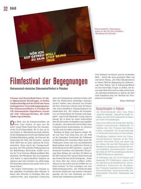 Konstrukteure der Zukunft - DAAD-magazin