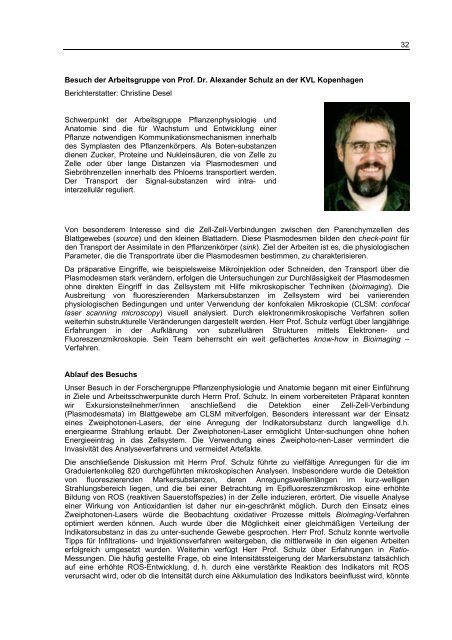 Exkursionsbericht (pdf) - GRK 820 - Christian-Albrechts-Universität ...