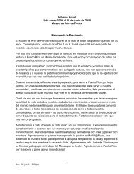 Informe Anual, 2009 - Museo de Arte de Ponce