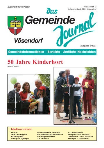 Gemeinde Vösendorf Gemeindeinformationen - Berichte - Amtliche