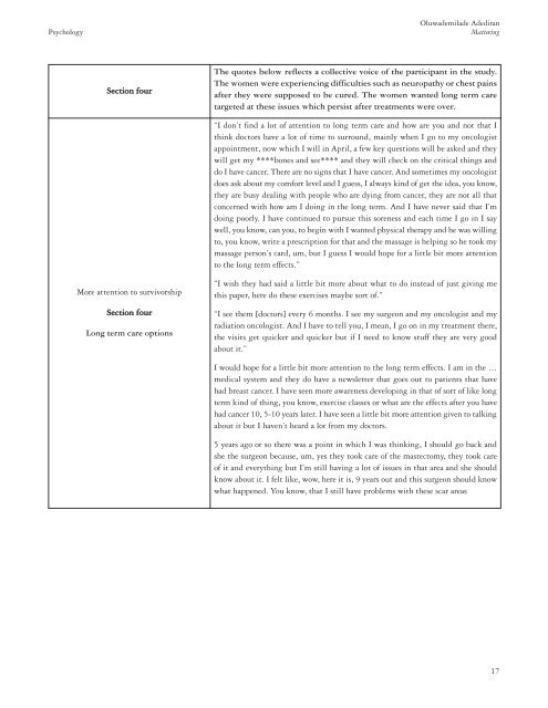 dr. ronald e. mcnair acknowledgements - University of St. Thomas