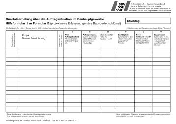 Hilfsformular 1 - Schweizerischer Baumeisterverband