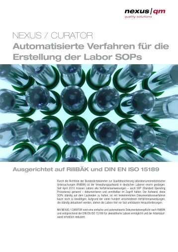 NEXUS / CURATOR Automatisierte Verfahren für die ... - Nexus AG