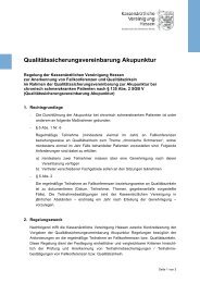 Qualitätssicherungsvereinbarung Akupunktur - Kassenärztliche ...