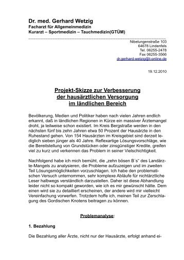 Dr. med. Gerhard Wetzig - Hausärzteverband Bremen eV