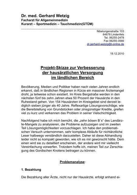 Dr Med Gerhard Wetzig Hausarzteverband Bremen Ev