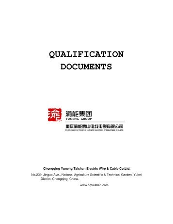 TAISHAN Company Qualification Documents - Shree NM Electricals