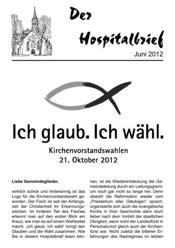 Der Hospitalbrief Juni 2012 - Hospitalkirche Hof