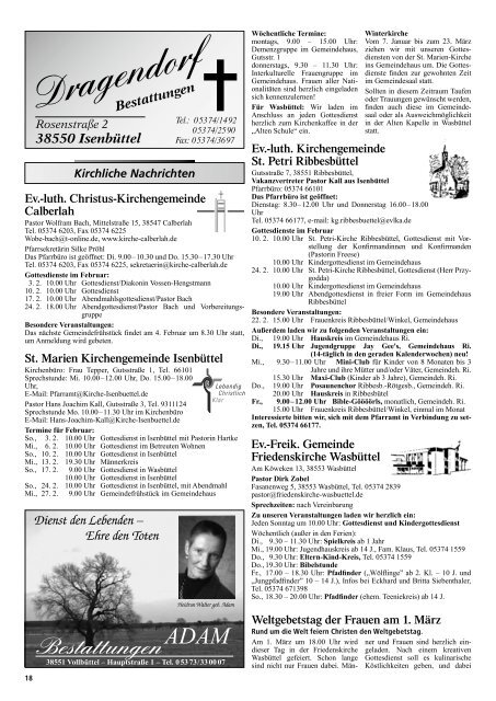 Aktuelle Ausgabe - Redaktionssystem Isenbüttel