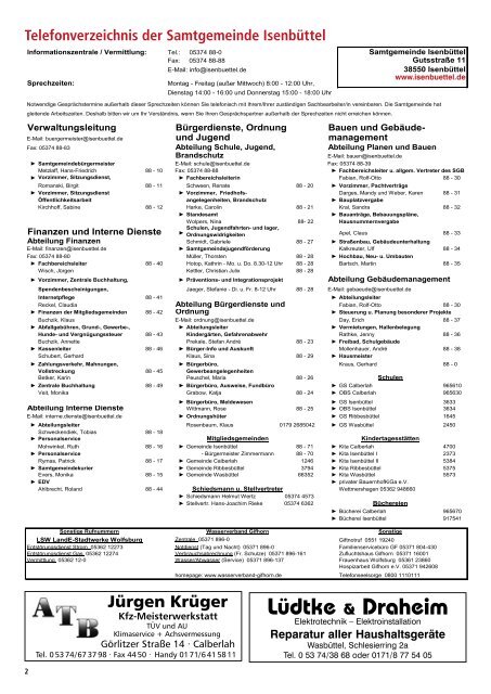 Aktuelle Ausgabe - Redaktionssystem Isenbüttel